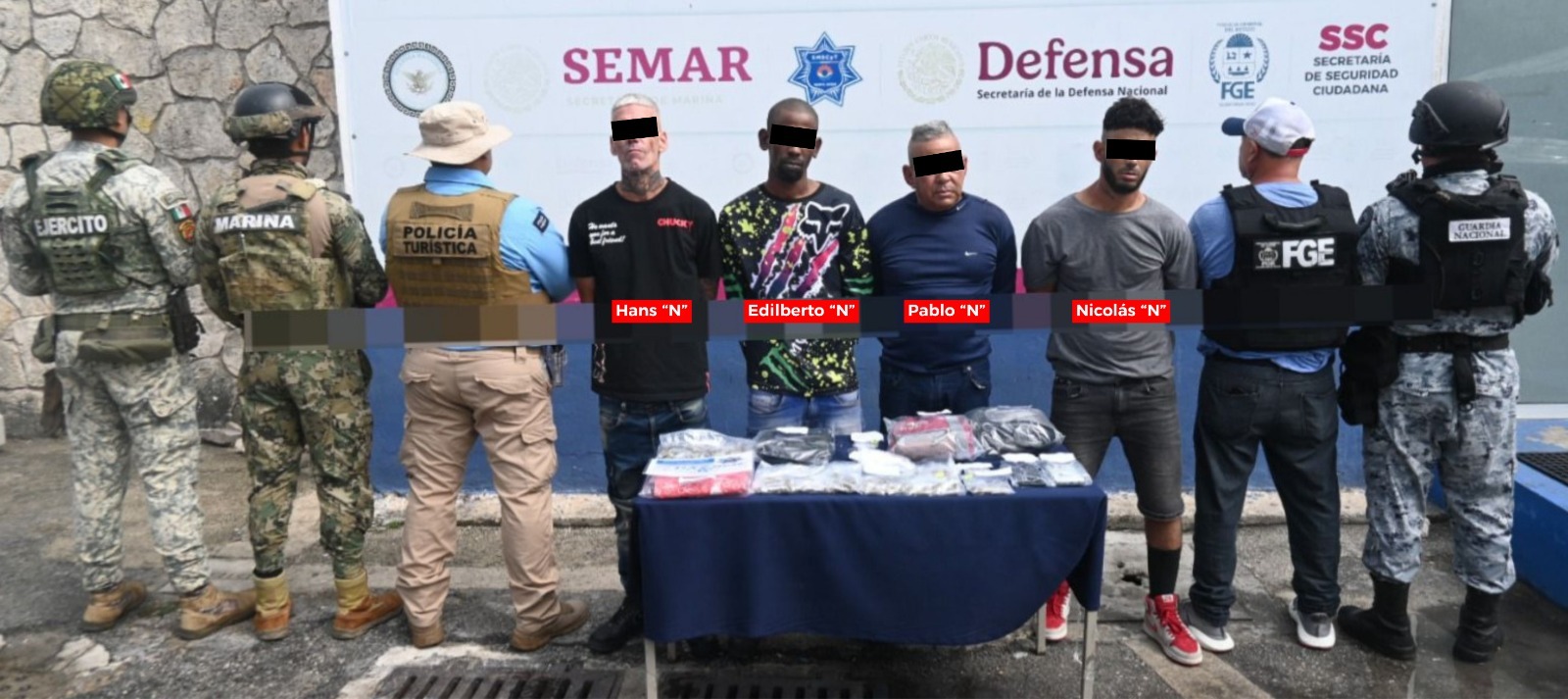 Vinculan a proceso a cuatro extranjeros por narcomenudeo en Benito Juárez
