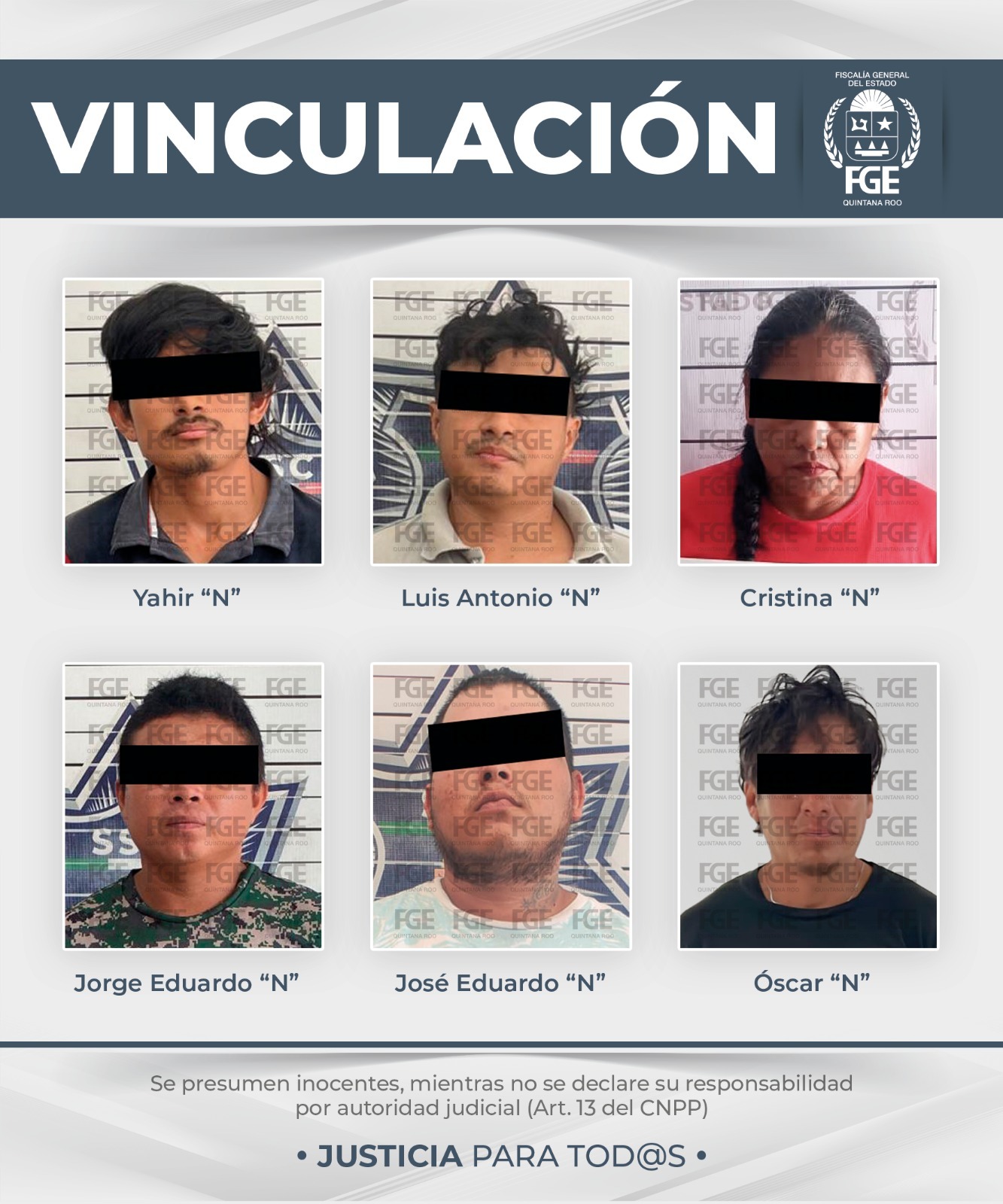 Vinculan a proceso a seis por narcomenudeo en Quintana Roo