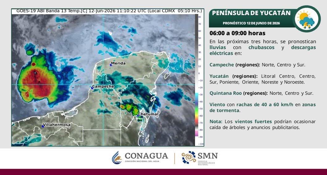 Alerta por baja presión y lluvias en Quintana Roo