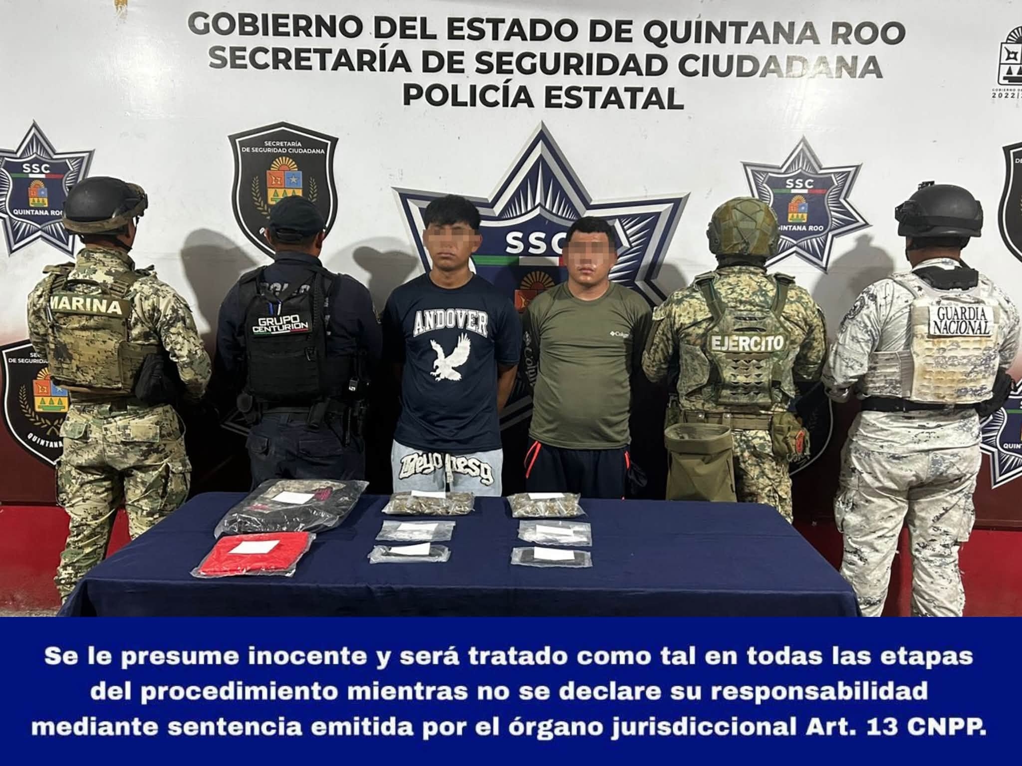 Detienen a dos por presunto narcomenudeo en Holbox