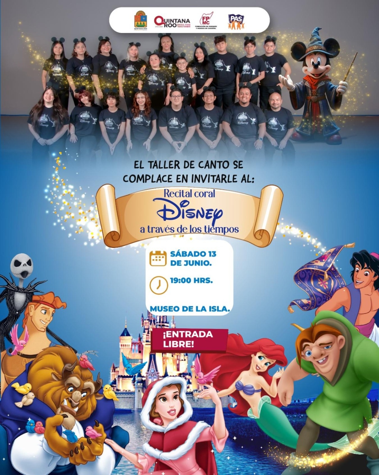 Recital coral Disney en Museo de la Isla Cozumel