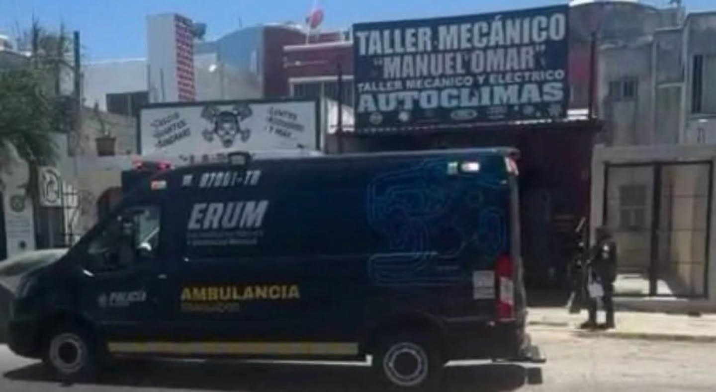 Hombre asesinado en taller mecánico de Playa del Carmen
