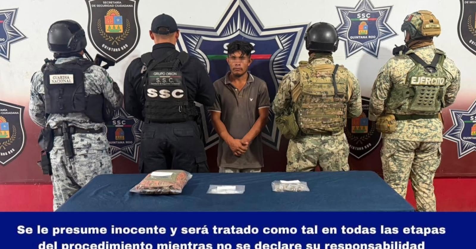 Detienen a hombre con drogas en Isla Mujeres