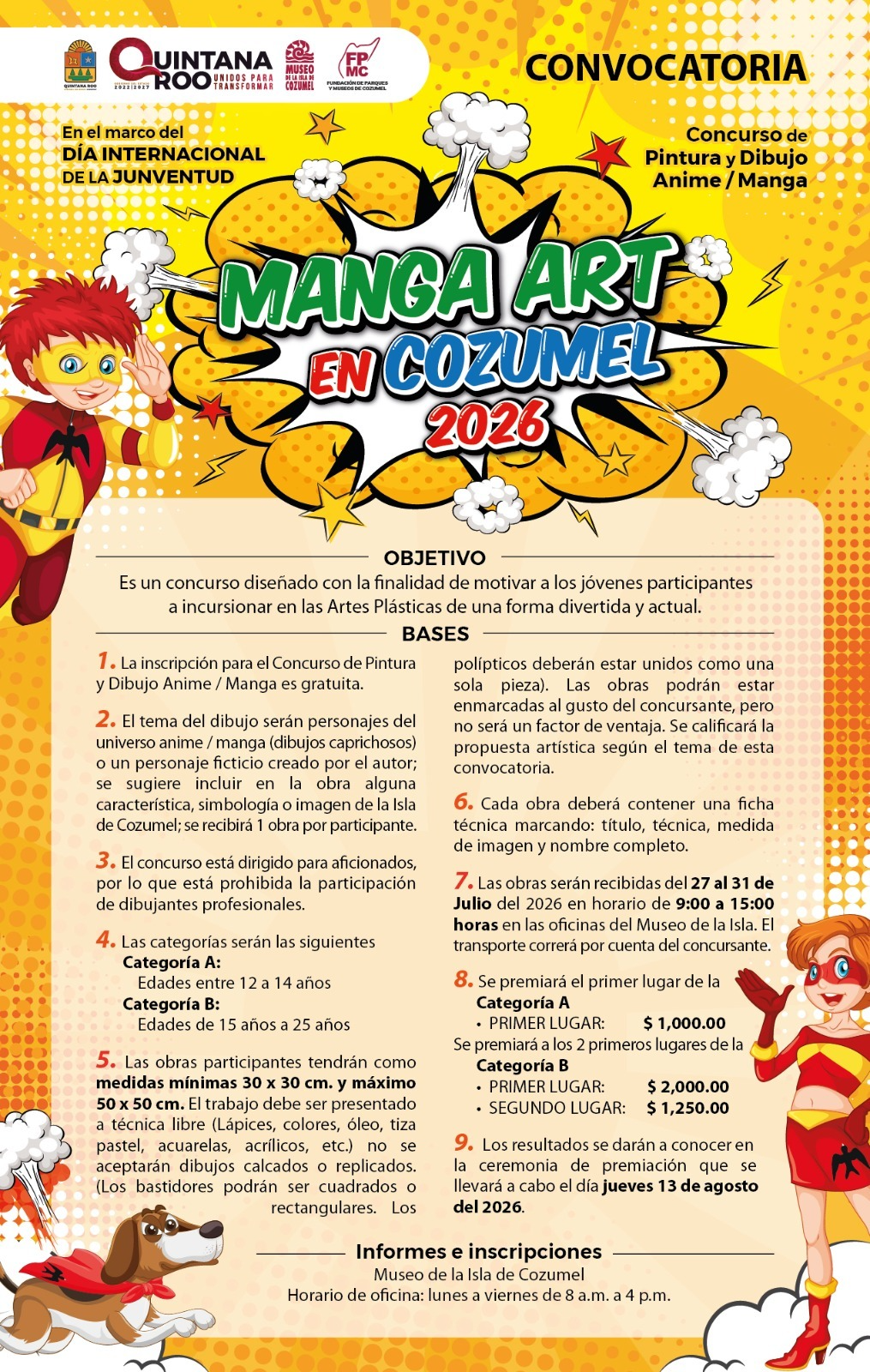 Convocan a concurso Manga Art en Cozumel 2026