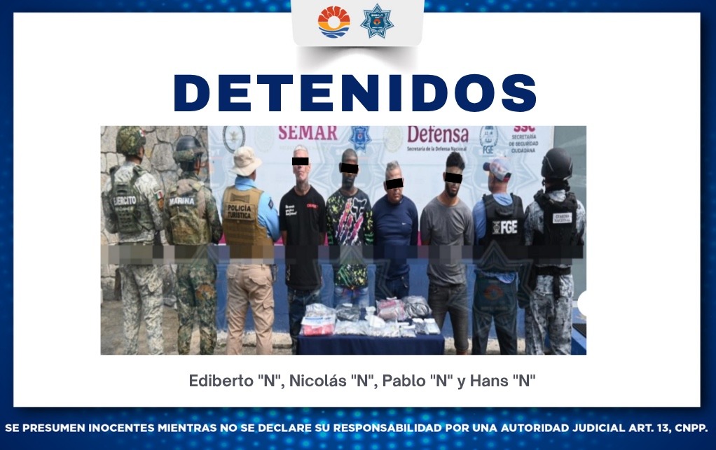 Detienen a cuatro por narcomenudeo en Cancún