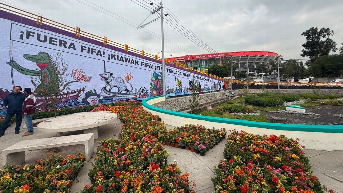 Protestas y ambiente mundialista en Estadio CDMX