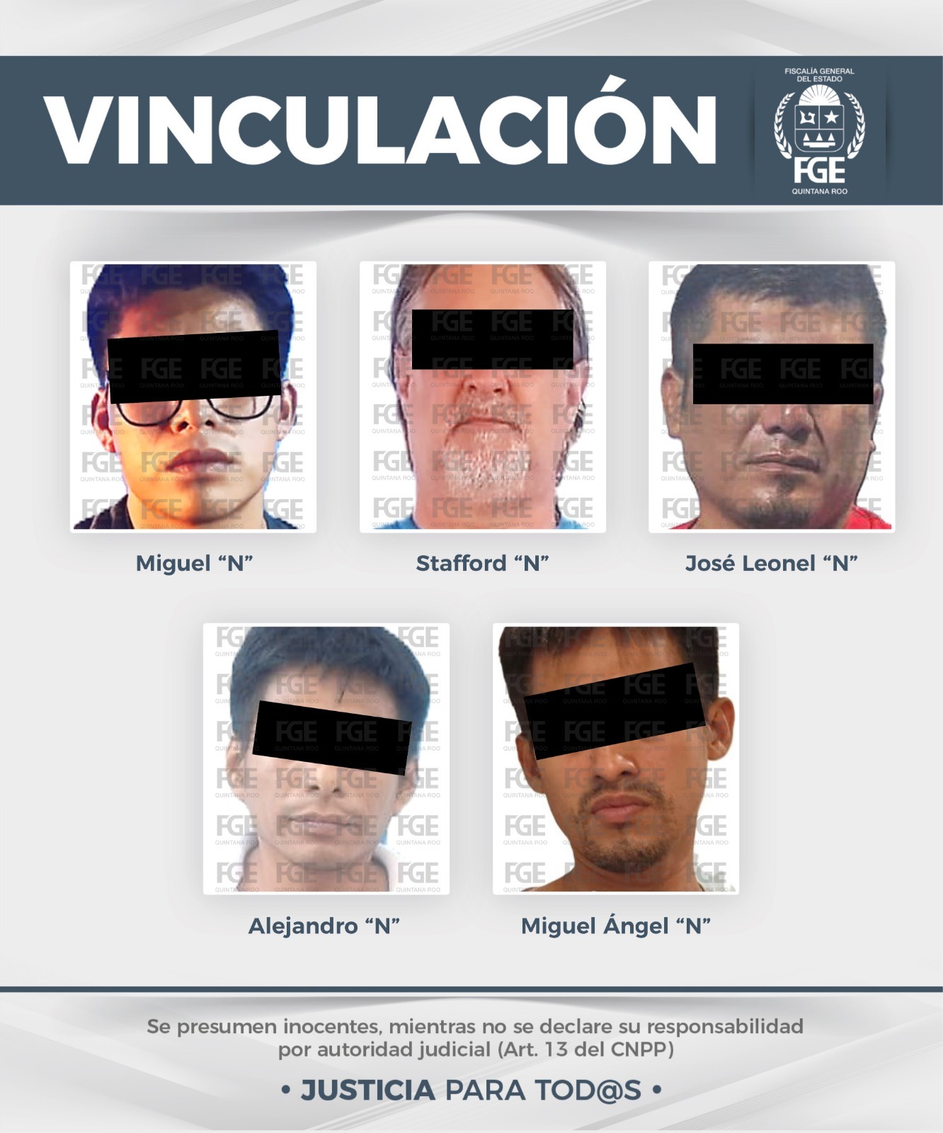 FGE Quintana Roo vincula a 10 por violencia familiar