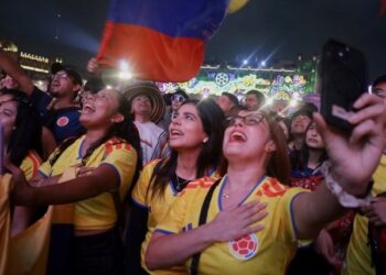 Hinchas colombianos celebran triunfo en Mundial 2026