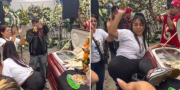 VIDEO💃 Mujer despide a su esposo con reguetón y desata polémica