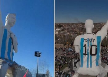 VIDEO⚽🗿 Estatua de Messi más alta del mundo sorprende