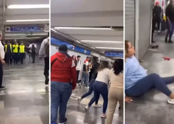 VIDEO📹 Se viraliza ataque a mujer en pasillos del Metro CDMX