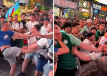 VIDEO;⚽🔥 Pelea entre hinchas de Argentina y Argelia se vuelve viral