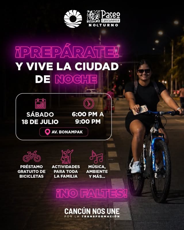 Benito Juárez alista Paseo Cancúnense Nocturno