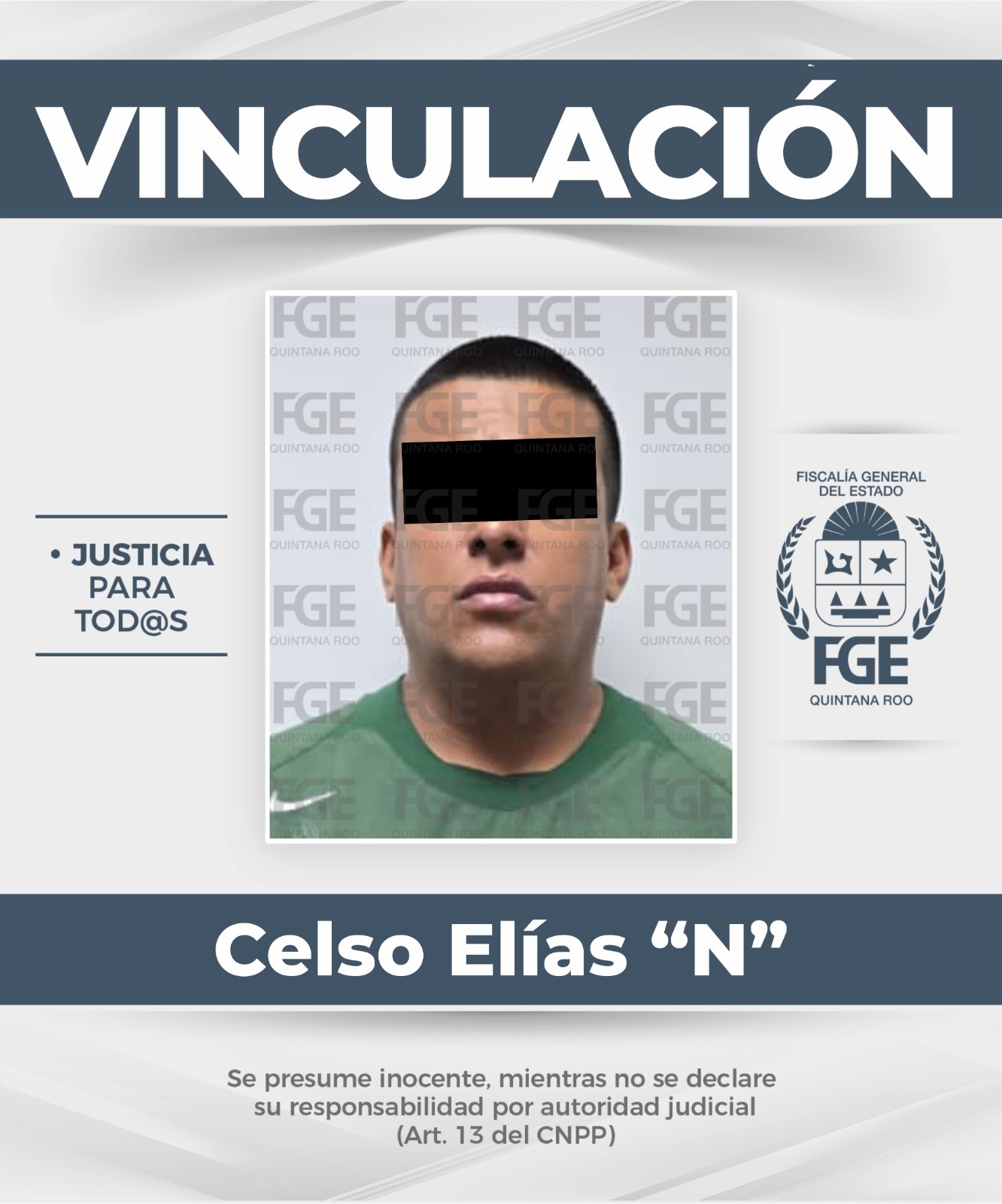FGE Quintana Roo vincula a proceso a sujeto por homicidio y narcomenudeo