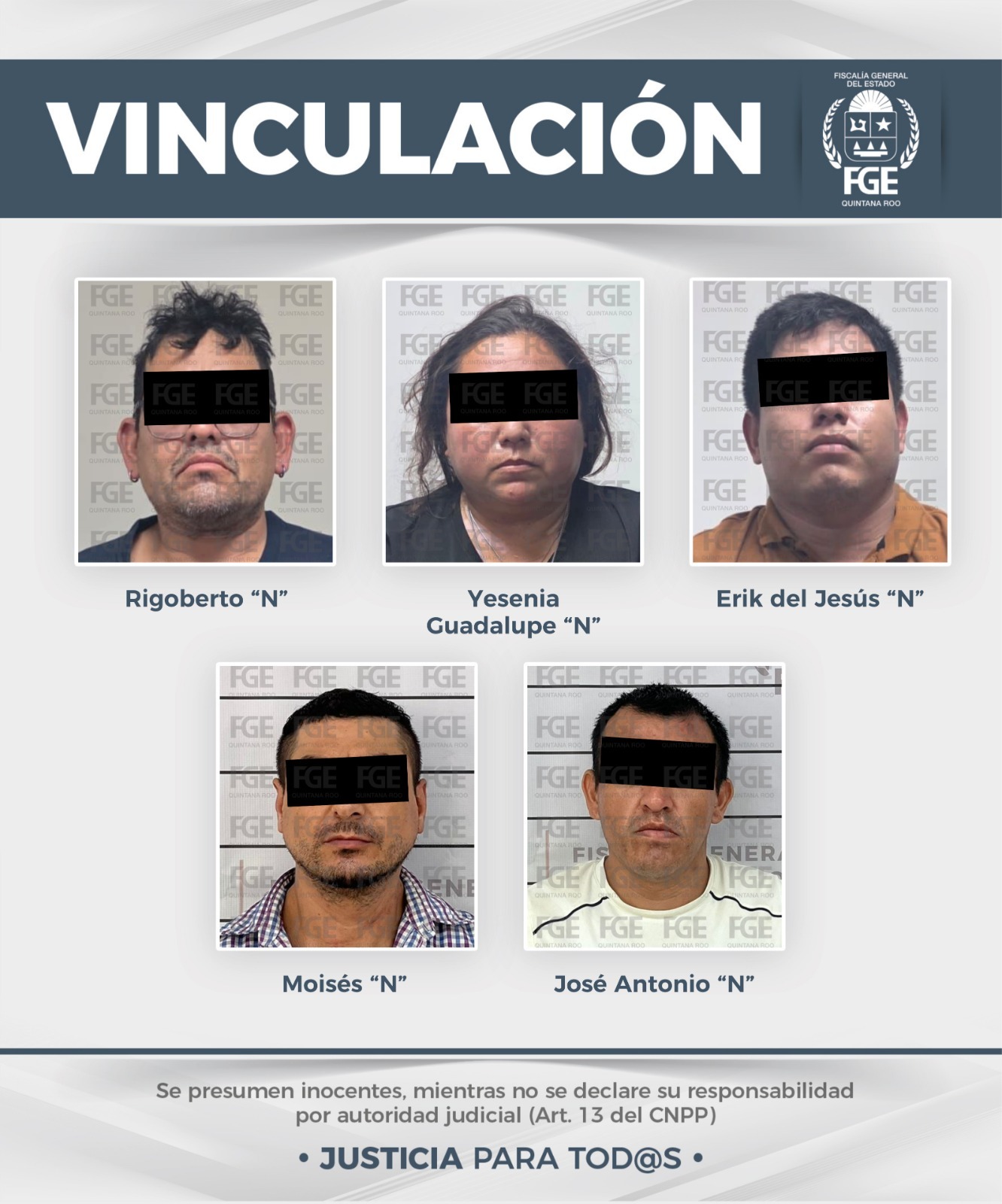 FGE vincula a proceso a nueve por narcomenudeo en Quintana Roo