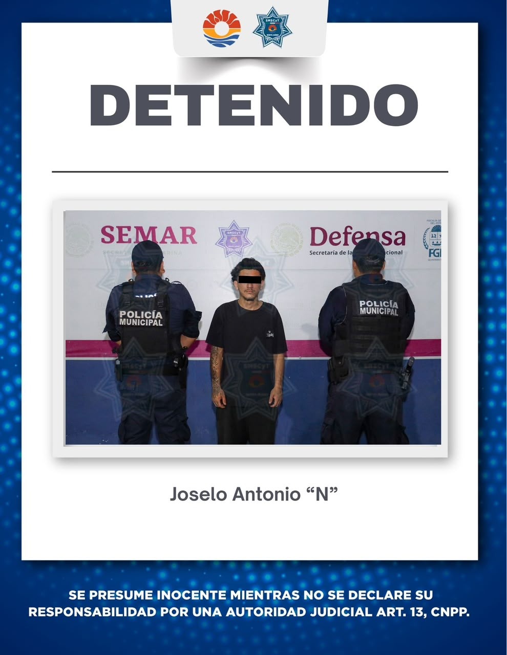 Policía Cancún recupera motocicleta robada y detiene a sospechoso