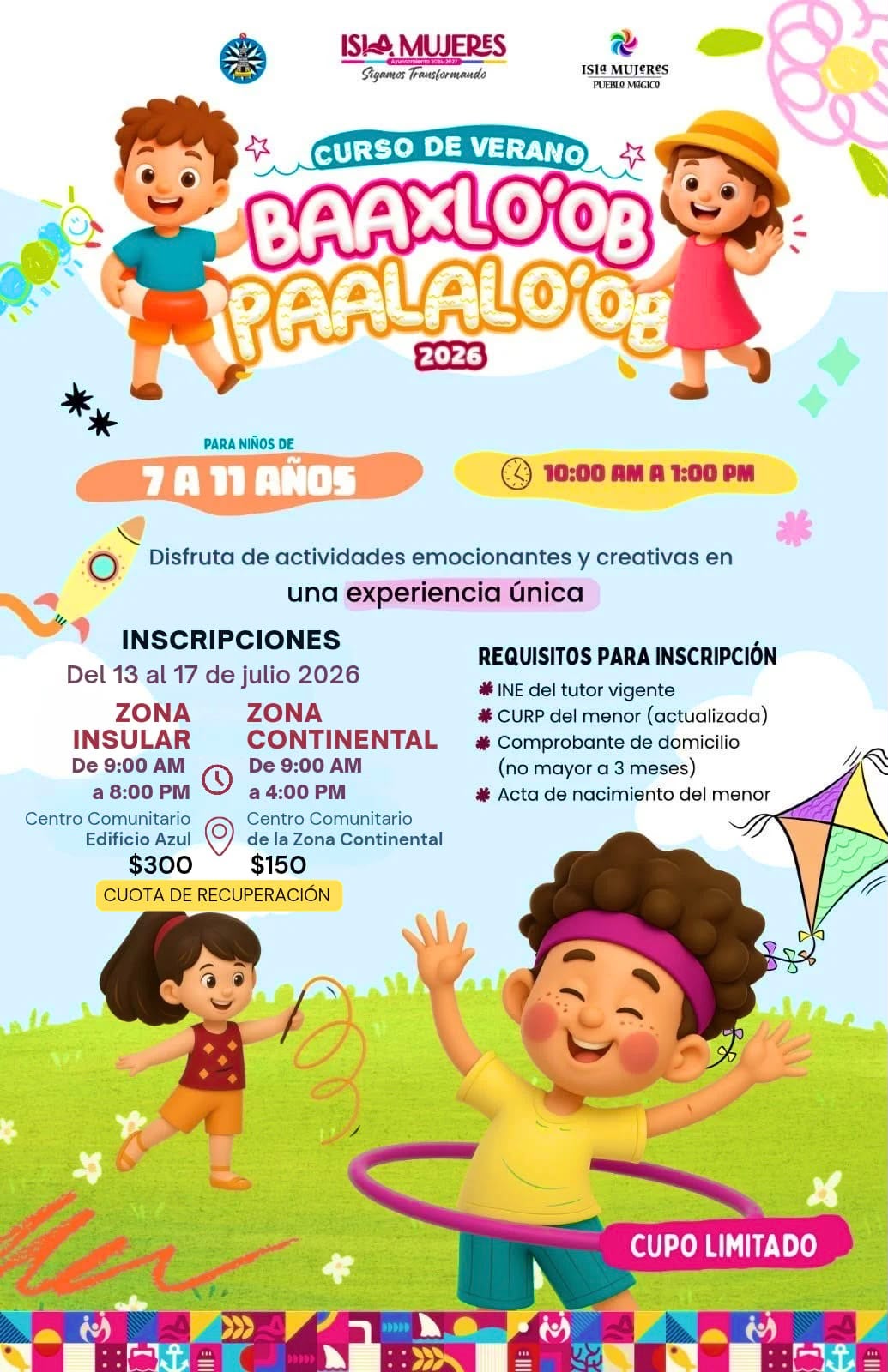 Isla Mujeres abre inscripciones para Curso de Verano 2026