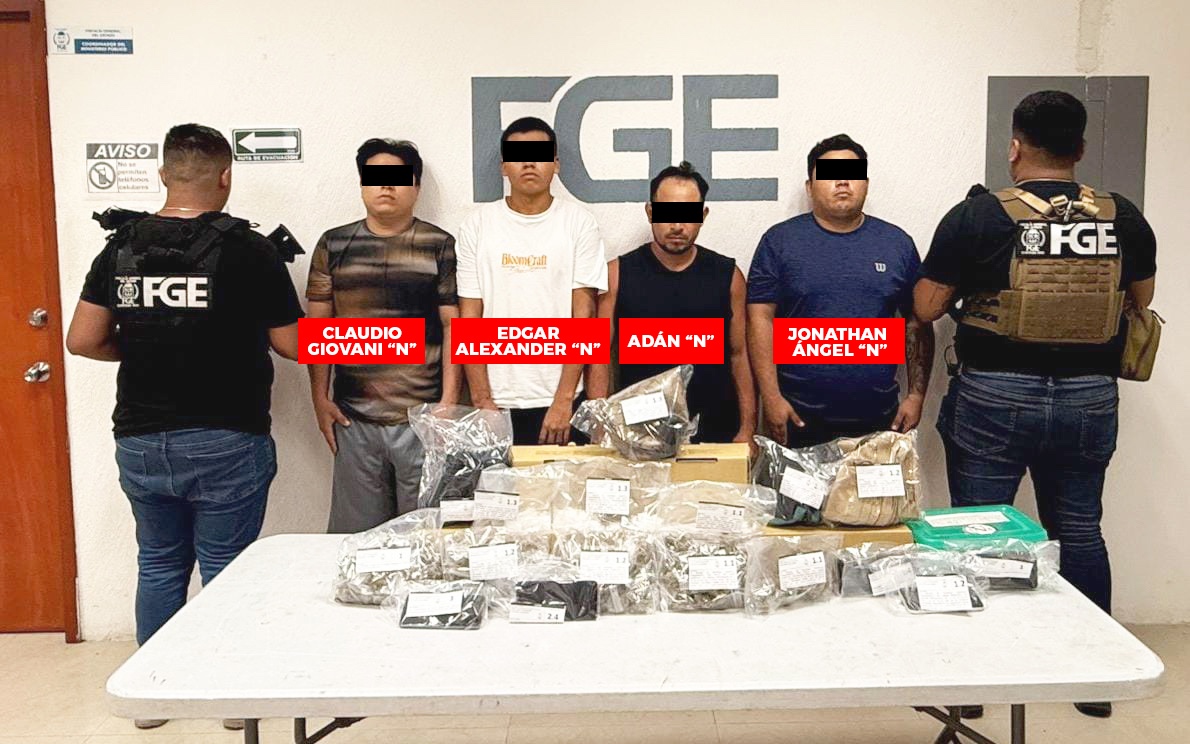 FGE Quintana Roo detiene célula de narcomenudeo en Playa del Carmen