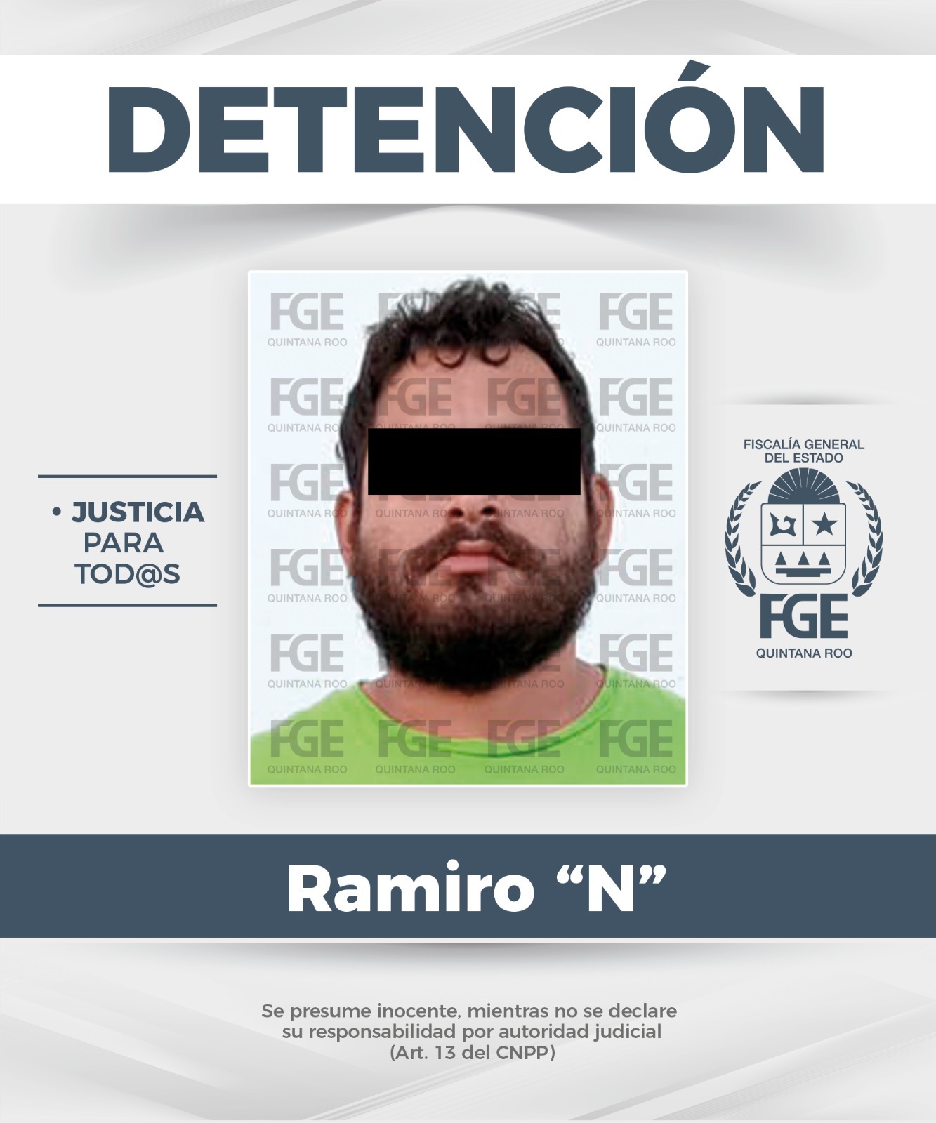 Detienen a sujeto por homicidio en Benito Juárez