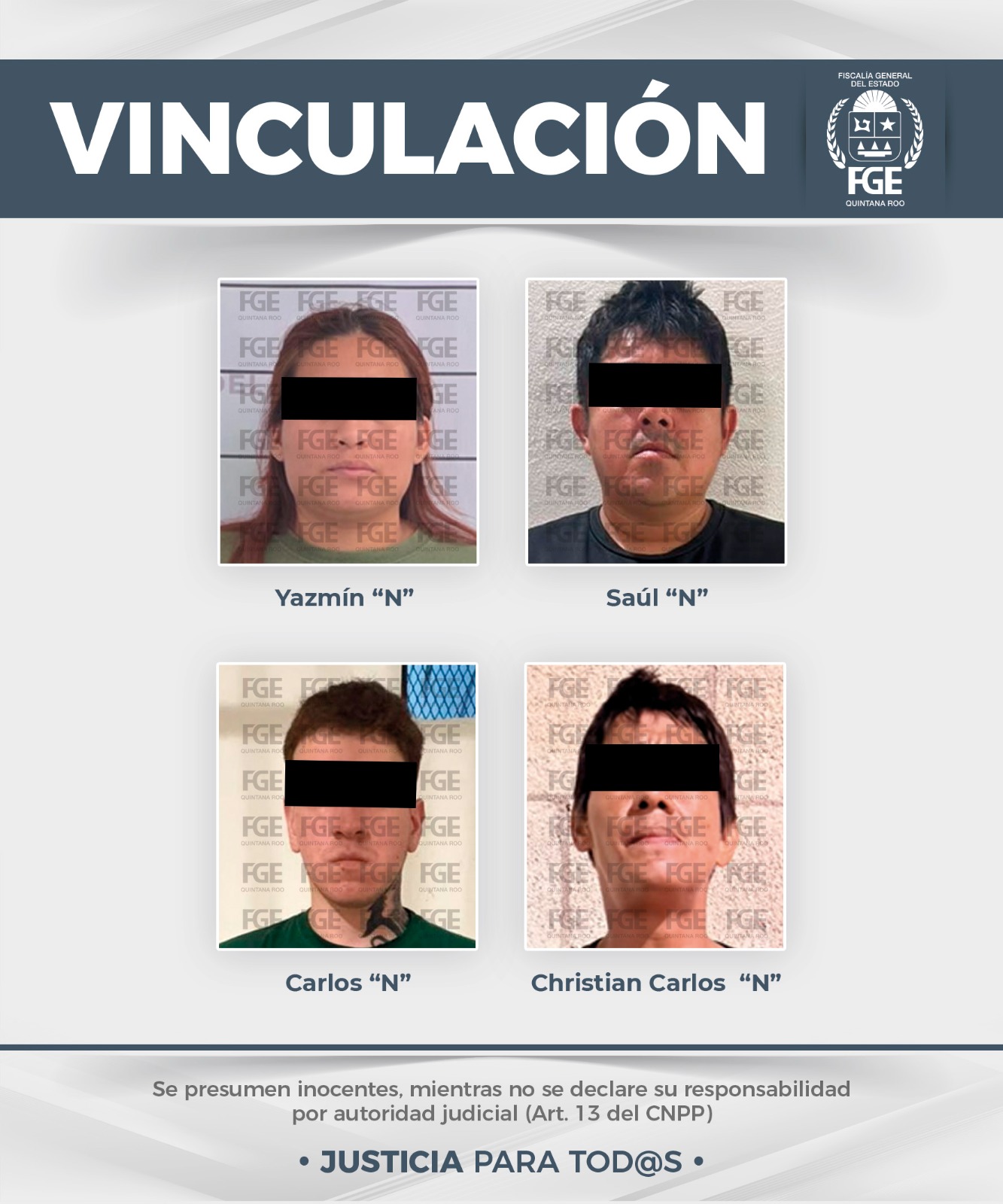 FGE Quintana Roo vincula a proceso a ocho por narcomenudeo