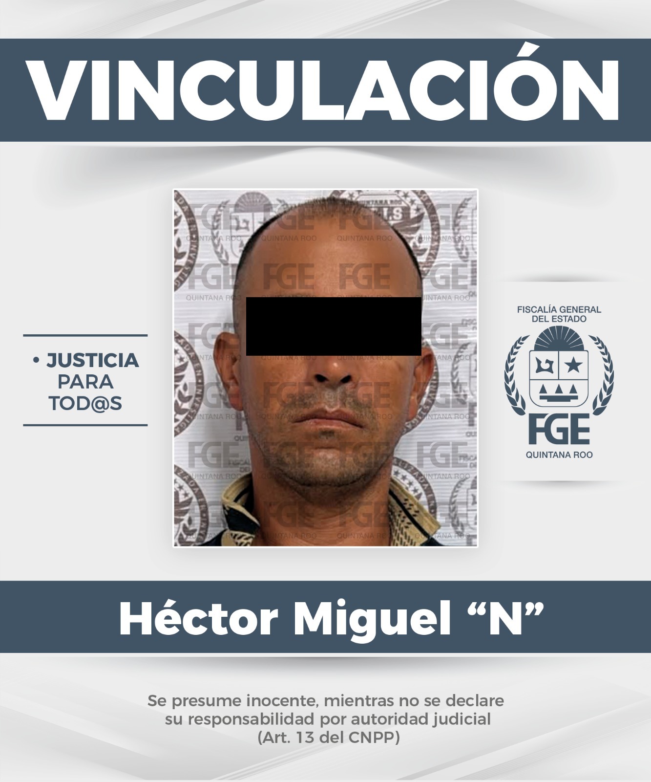 Fiscalía vincula a proceso a hombre por secuestro en Benito Juárez
