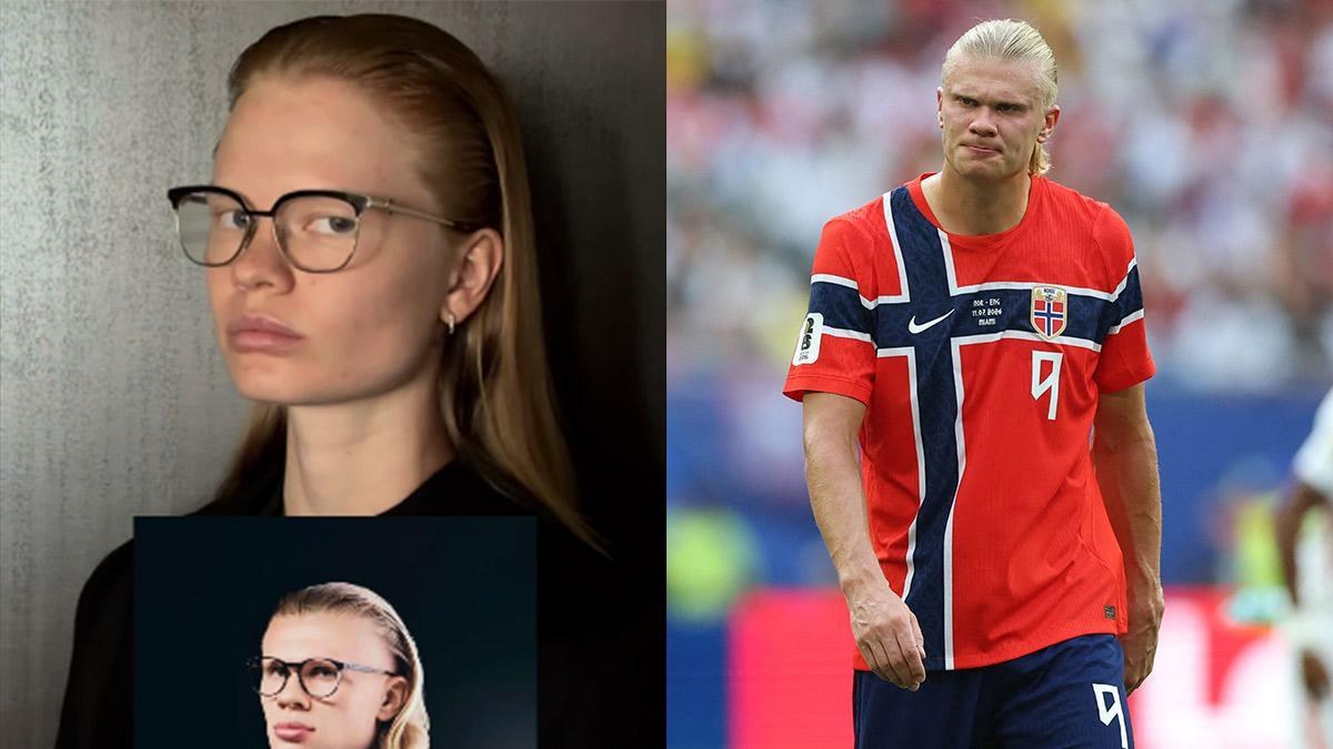 Modelo rusa destaca por parecido con Erling Haaland