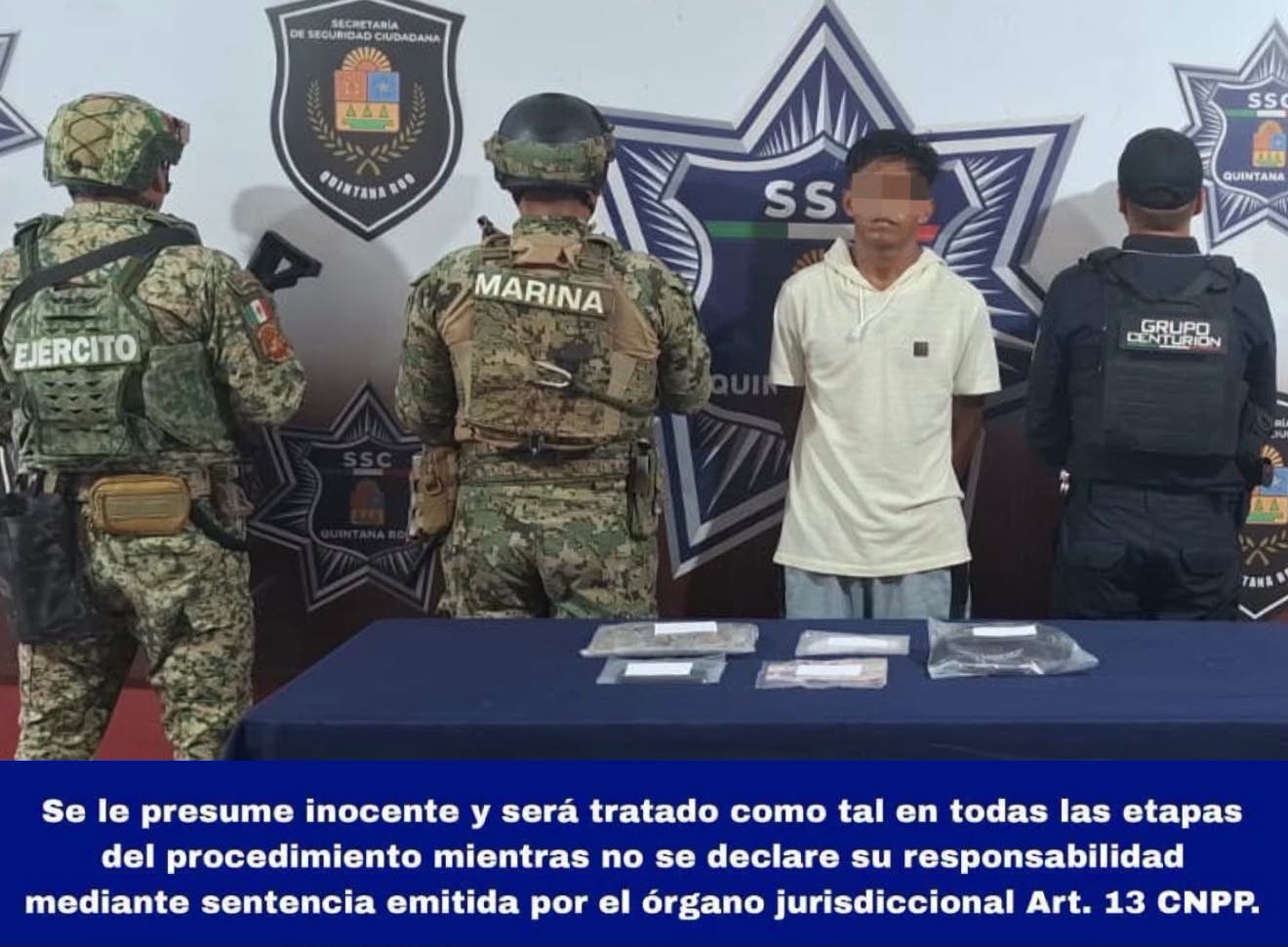 Detienen a hombre con drogas en Playa del Niño, Puerto Juárez