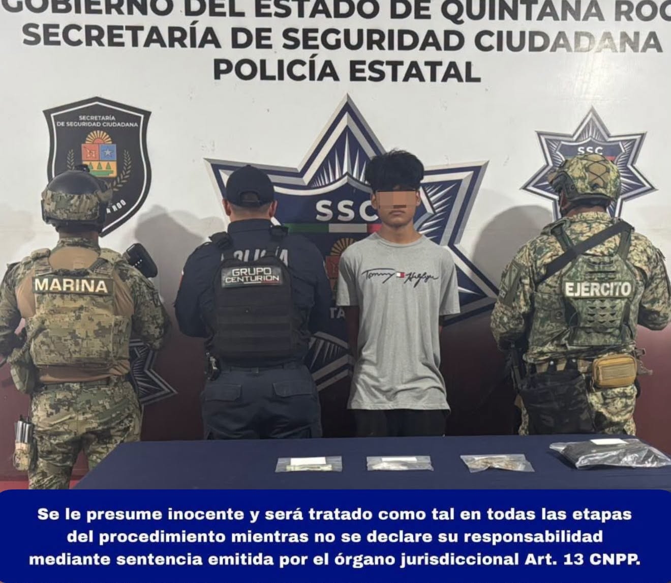 Detienen a Alexis Eduardo por presunto narcomenudeo en Benito Juárez