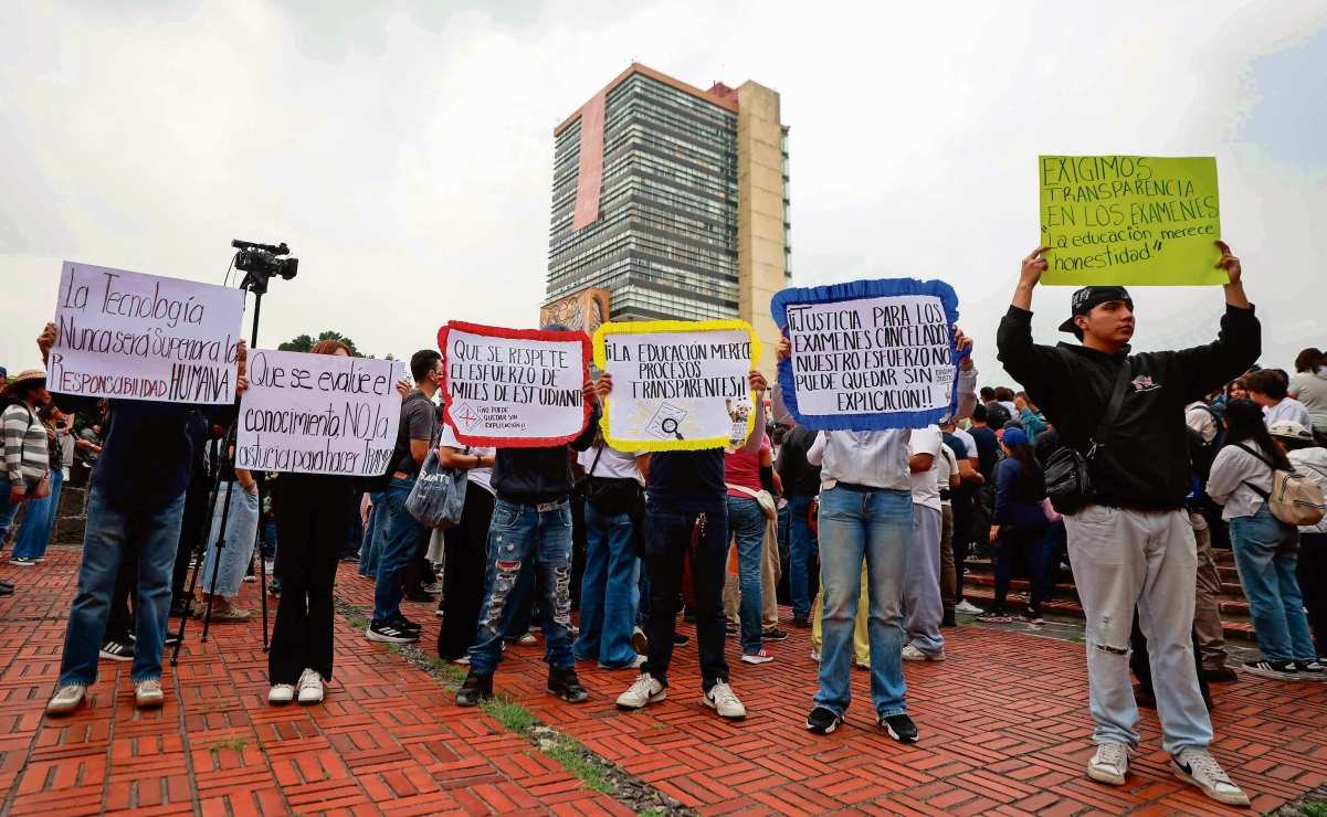 Exigen reponer examen presencial en la UNAM tras fraude virtual