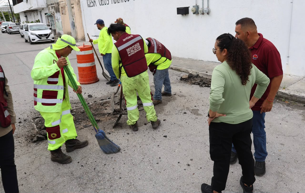 Ayuntamiento de BJ mejora vialidades en Cancún