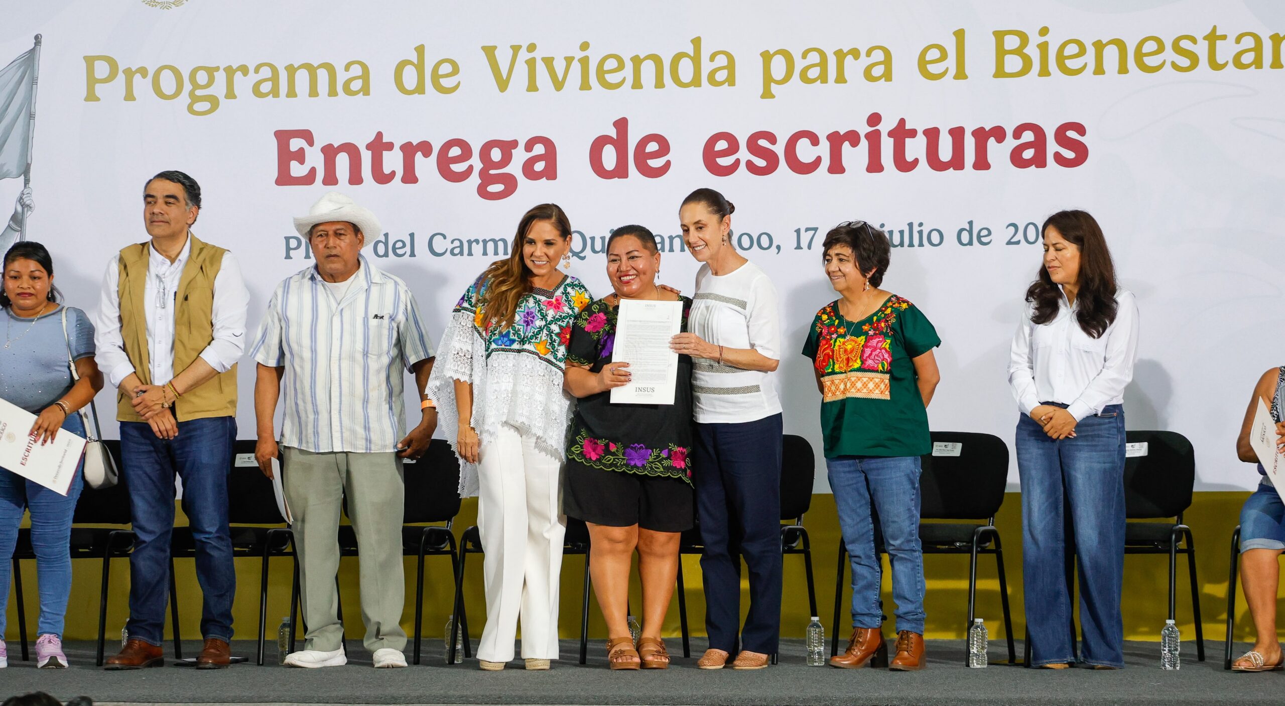 Renán Sánchez acompaña gira de Sheinbaum en Quintana Roo