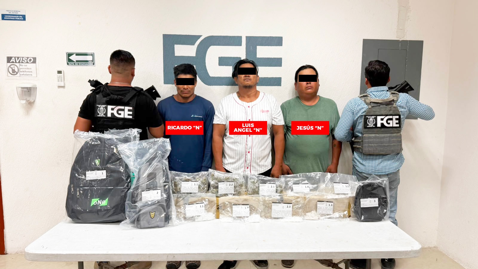 FGE Quintana Roo detiene célula de narcomenudeo en Playa del Carmen