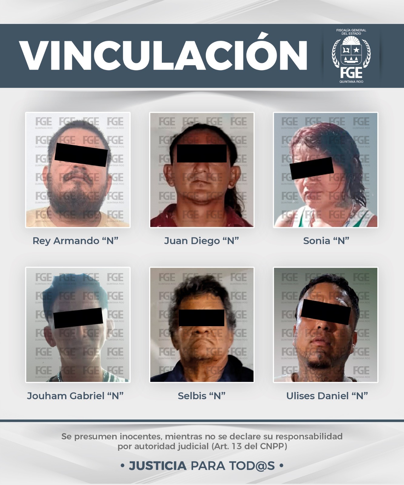 FGE vincula a proceso a 11 por narcomenudeo en Quintana Roo