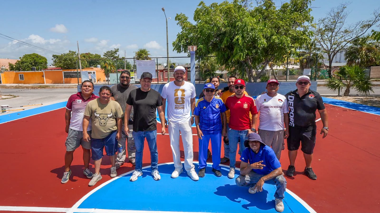Rehabilitan cancha El Triángulo en Supermanzana 240