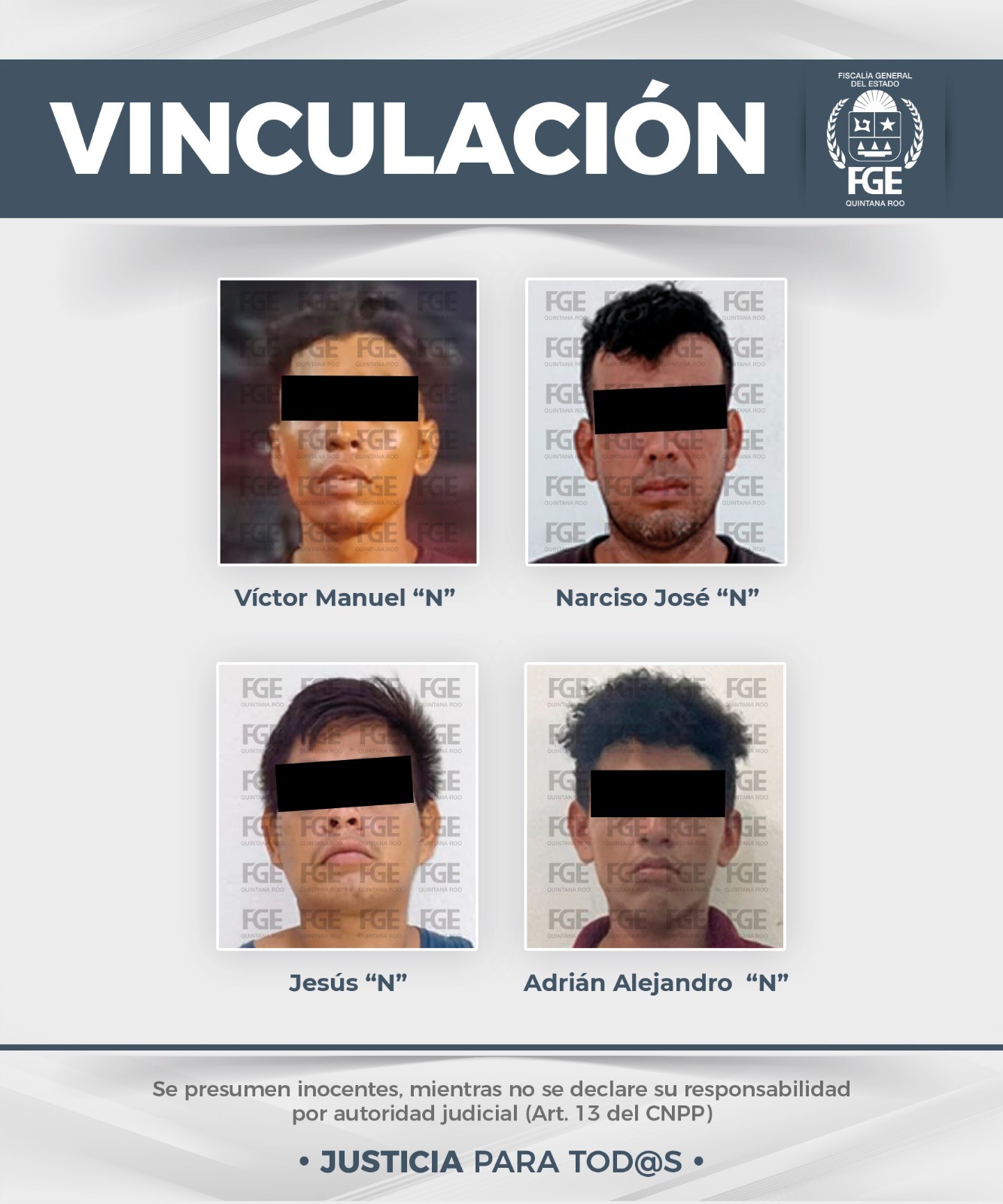 FGE vincula a proceso a ocho por narcomenudeo en Quintana Roo