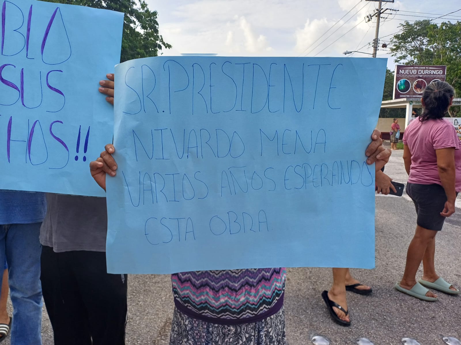 Habitantes bloquean carretera a Cobá en Nuevo Durango