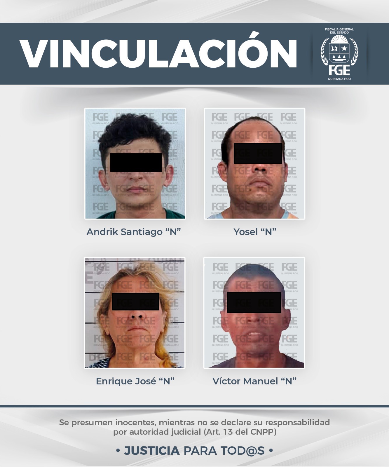 FGE vincula a proceso a ocho por narcomenudeo en Quintana Roo