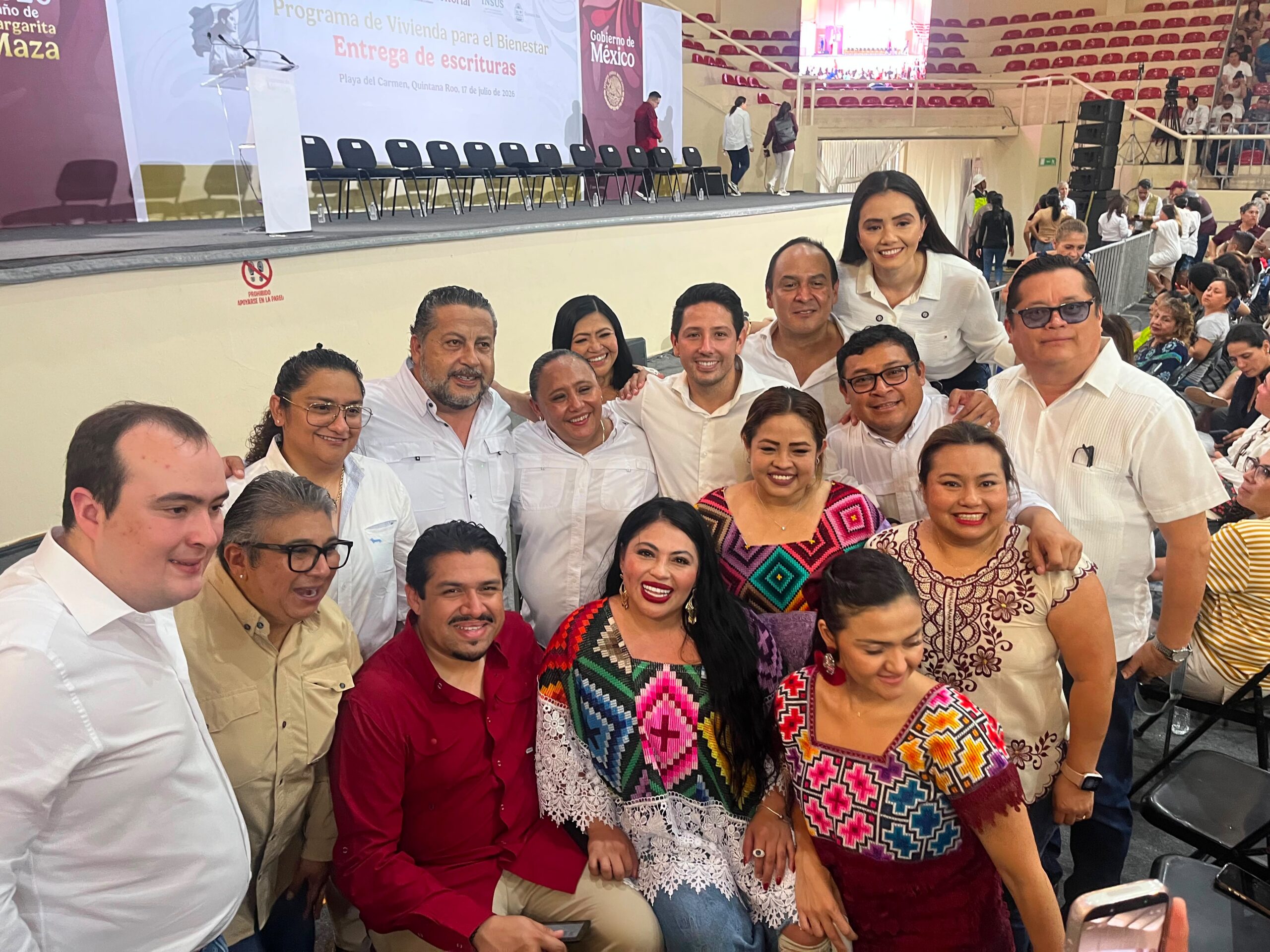 Renán Sánchez acompaña gira de Sheinbaum en Quintana Roo