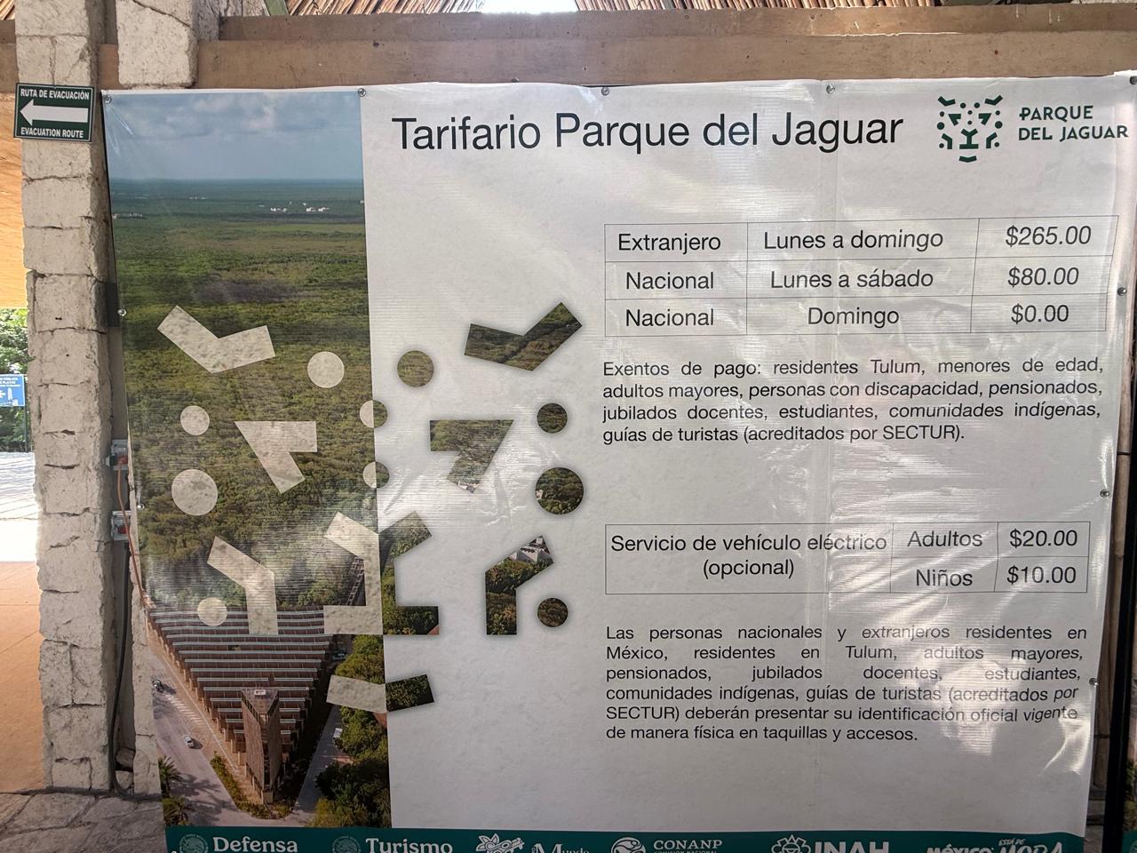 Parque del Jaguar simplifica cobro y reduce tarifas