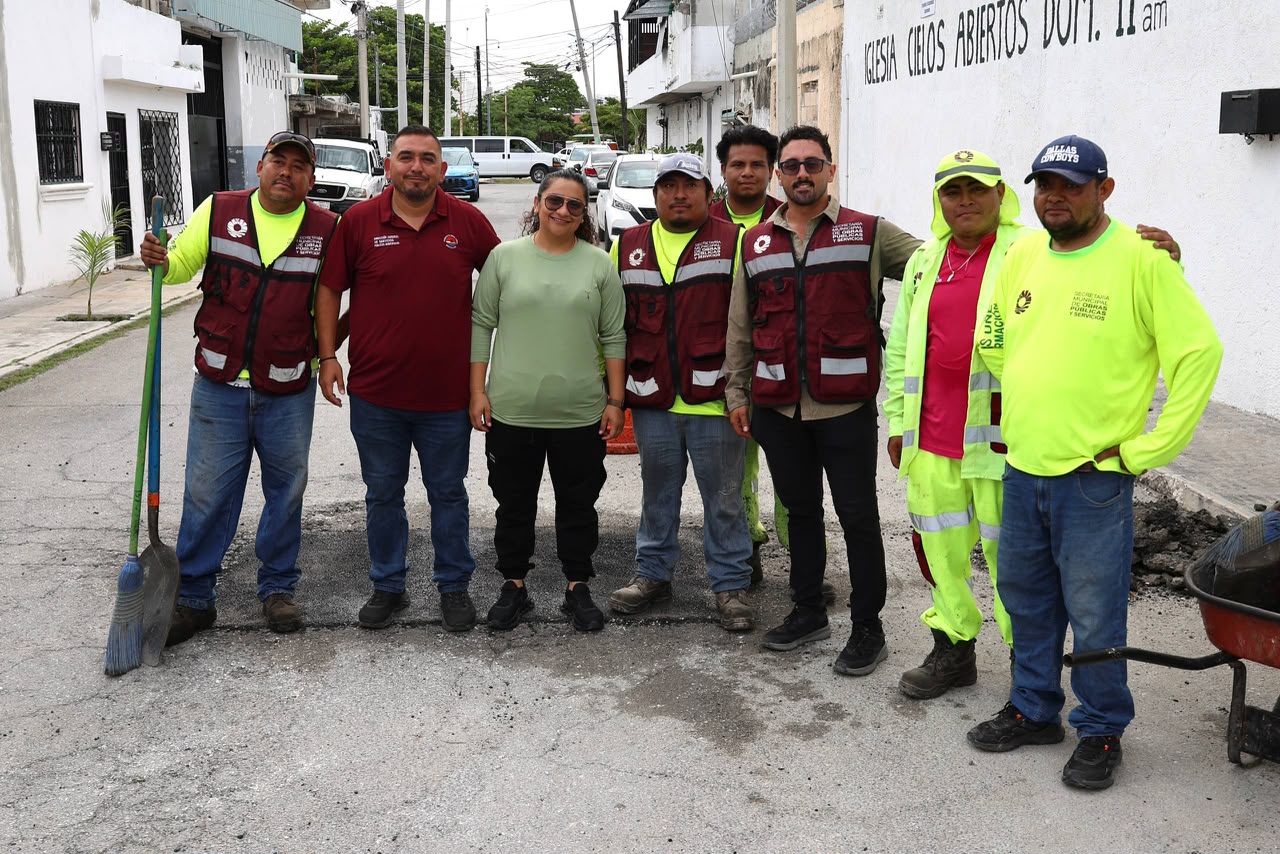 Ayuntamiento de BJ mejora vialidades en Cancún