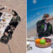 VIDEO: Paracaidistas desafían la gravedad con una cena en el aire