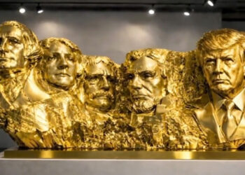 VIDEO: Trump comparte video con su rostro en el Monte Rushmore