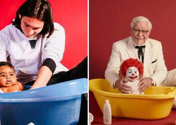 KFC se lanza contra McDonald’s y recrea la famosa foto de Messi y Yamal
