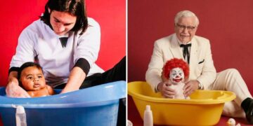 KFC se lanza contra McDonald’s y recrea la famosa foto de Messi y Yamal