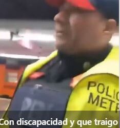VIDEO: policía no deja usar el elevador a niña con discapacidad