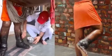 VIDEO: Hombre lleva años de pie por devoción extrema