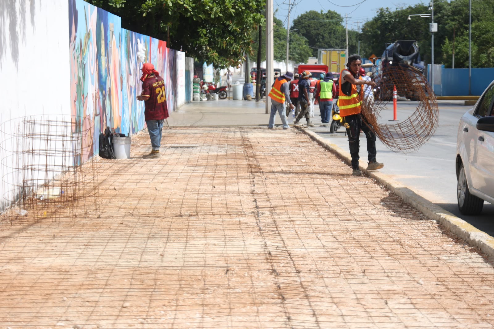 Avanzan trabajos en prolongación Rueda Medina en Isla Mujeres
