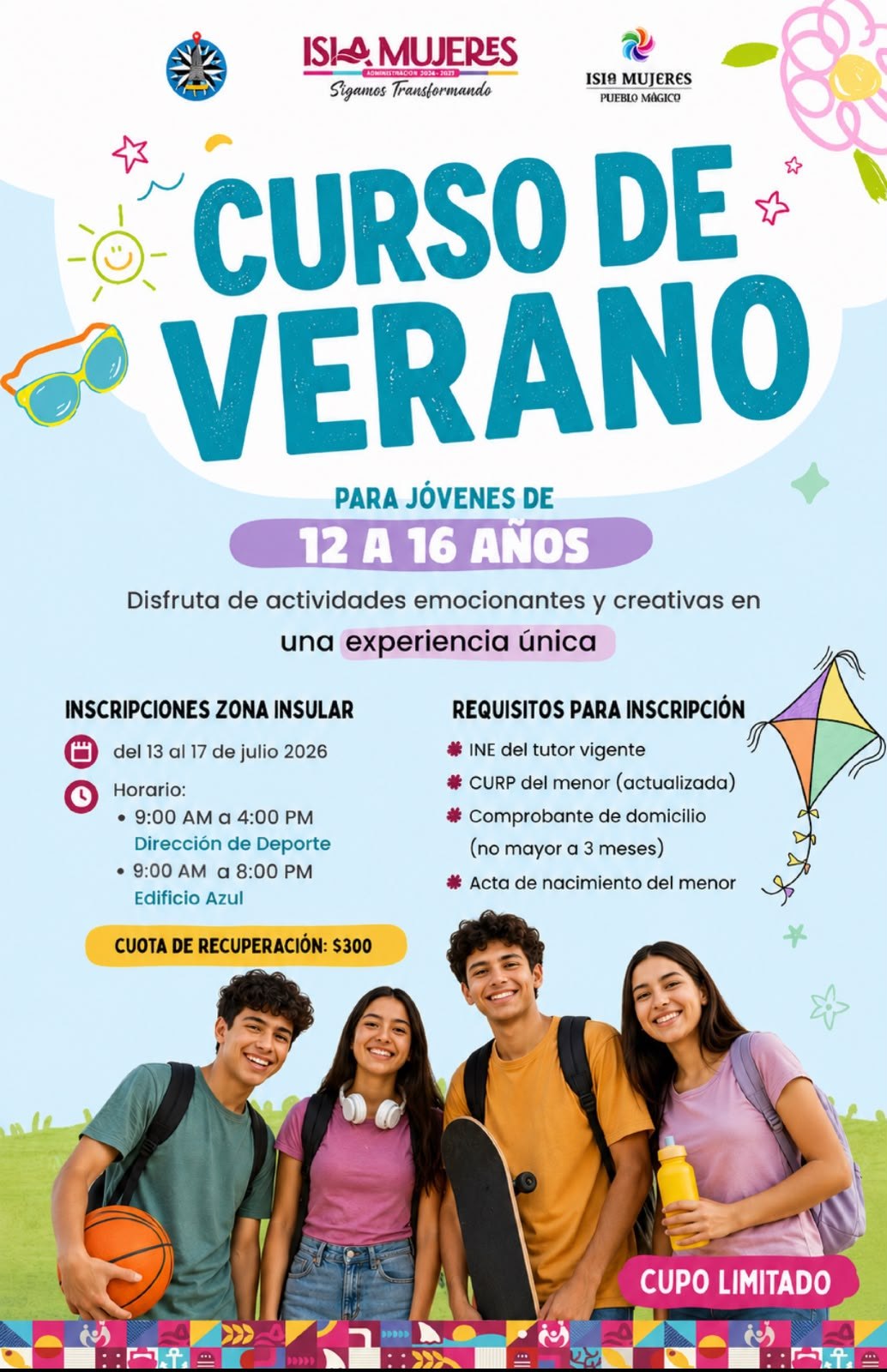 Isla Mujeres abre inscripciones para Curso de Verano 2026
