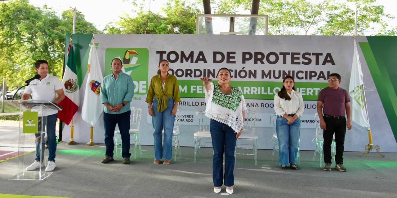 Renán Sánchez toma protesta al nuevo comité del PVEM