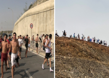 VIDEO; Miles de migrantes desbordan la frontera de España
